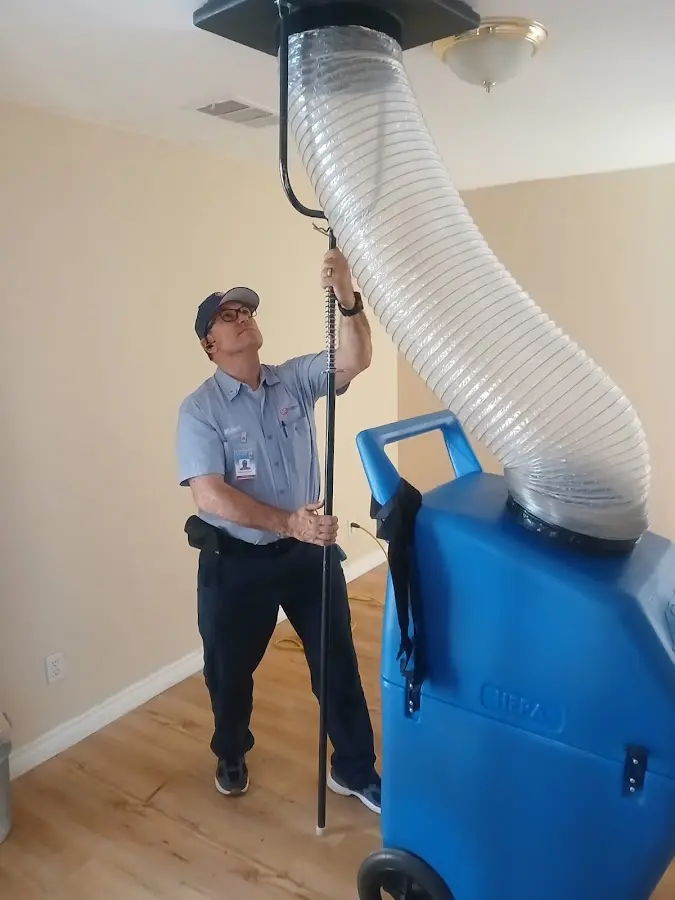 Mini Split Installation technician using HEPA equipment in Wilsonville